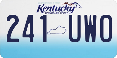 KY license plate 241UWO