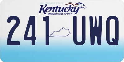KY license plate 241UWQ