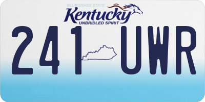 KY license plate 241UWR