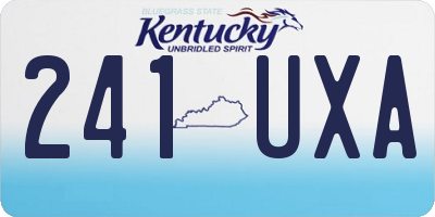 KY license plate 241UXA