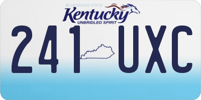 KY license plate 241UXC
