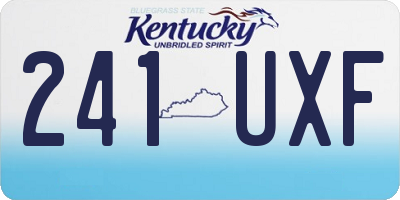 KY license plate 241UXF