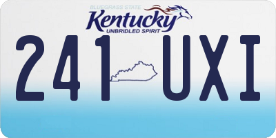 KY license plate 241UXI