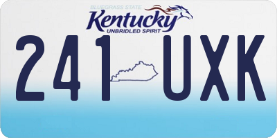 KY license plate 241UXK