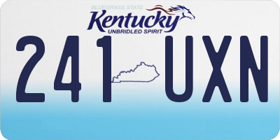 KY license plate 241UXN