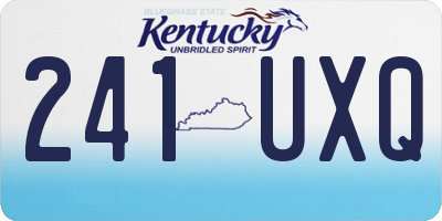 KY license plate 241UXQ