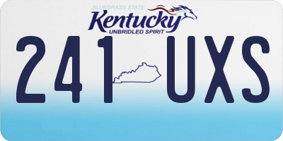 KY license plate 241UXS