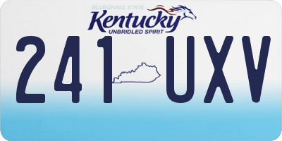KY license plate 241UXV
