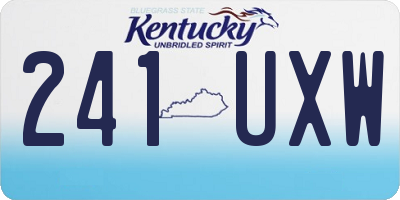 KY license plate 241UXW