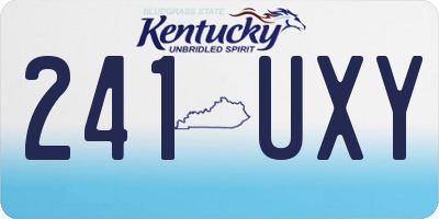 KY license plate 241UXY