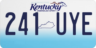 KY license plate 241UYE