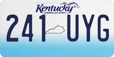 KY license plate 241UYG
