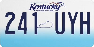 KY license plate 241UYH