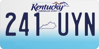 KY license plate 241UYN