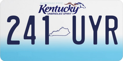 KY license plate 241UYR