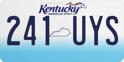 KY license plate 241UYS
