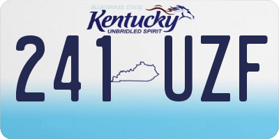 KY license plate 241UZF