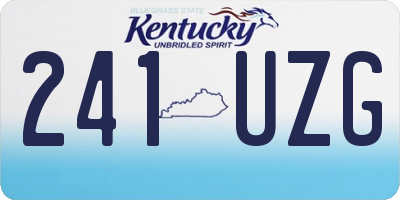 KY license plate 241UZG