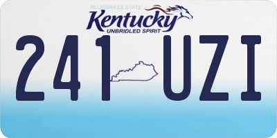 KY license plate 241UZI