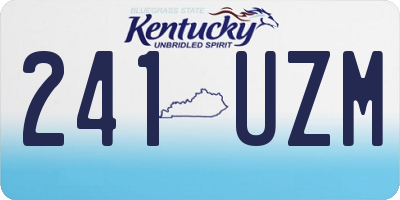 KY license plate 241UZM