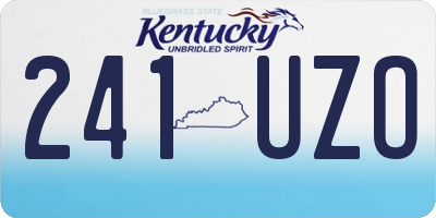 KY license plate 241UZO