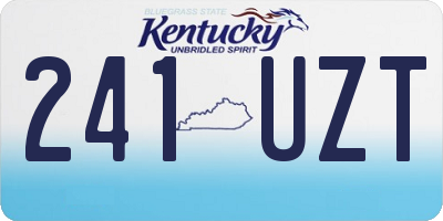 KY license plate 241UZT