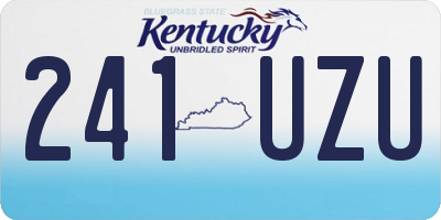 KY license plate 241UZU