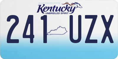 KY license plate 241UZX