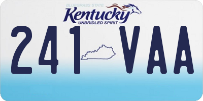 KY license plate 241VAA