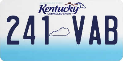 KY license plate 241VAB