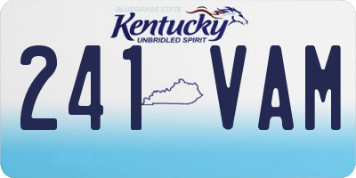 KY license plate 241VAM