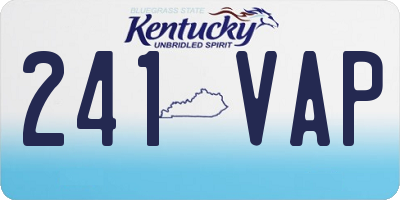 KY license plate 241VAP