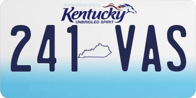 KY license plate 241VAS