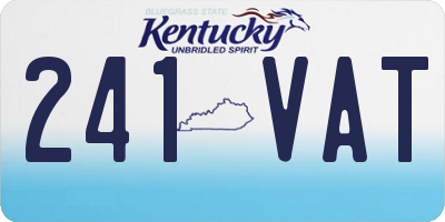 KY license plate 241VAT