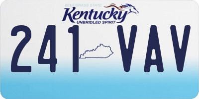 KY license plate 241VAV