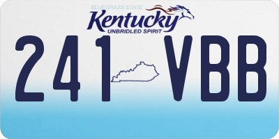 KY license plate 241VBB