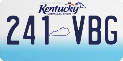 KY license plate 241VBG