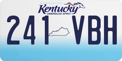 KY license plate 241VBH