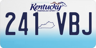 KY license plate 241VBJ