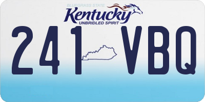 KY license plate 241VBQ