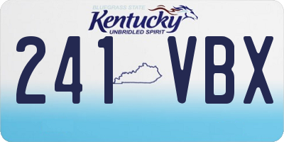 KY license plate 241VBX