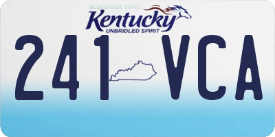 KY license plate 241VCA