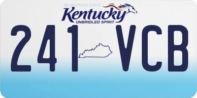 KY license plate 241VCB