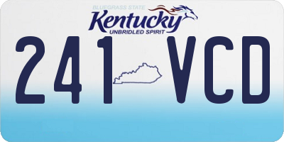 KY license plate 241VCD
