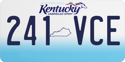 KY license plate 241VCE