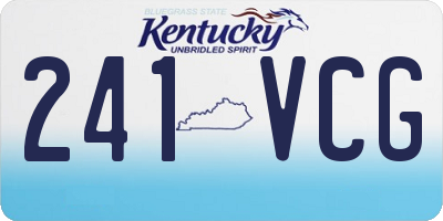 KY license plate 241VCG