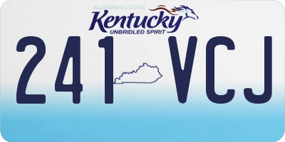 KY license plate 241VCJ