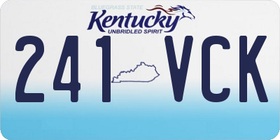 KY license plate 241VCK