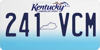 KY license plate 241VCM