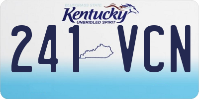 KY license plate 241VCN